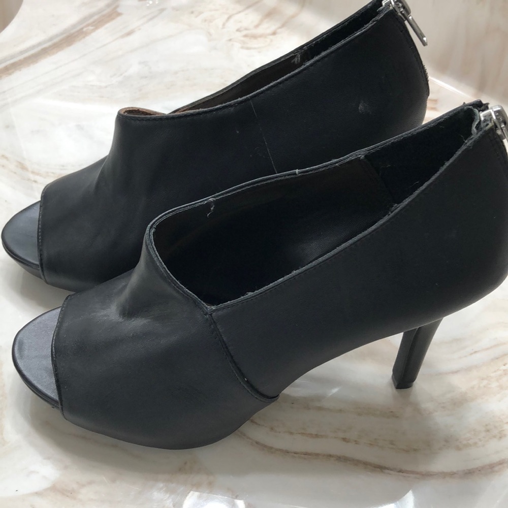 Black Open Toe Booties